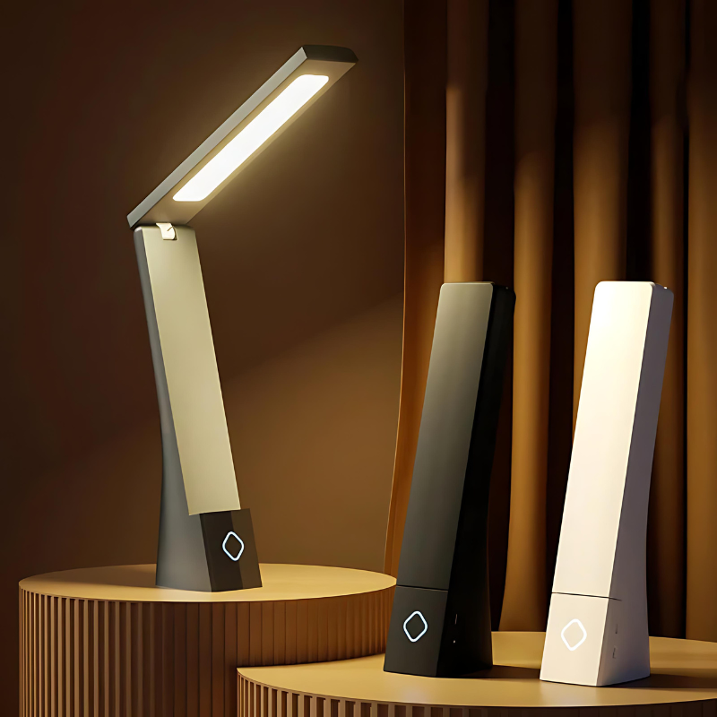 Faltbare LED-Tischlampe mit Touch-Bedienung – Minimalistisches Design - Schwarz - Tischlampe