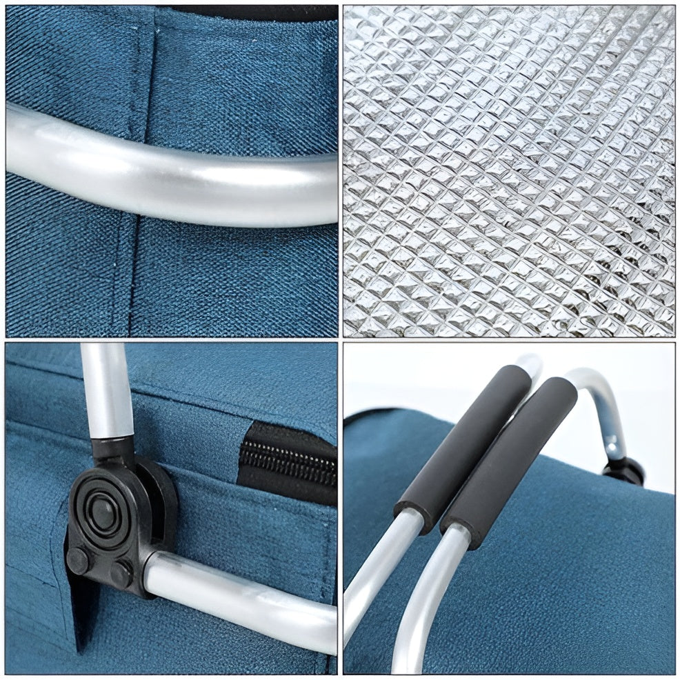 Faltbarer Picknickkorb – Auslaufsicheres Design | Ideal für Outdoor-Abenteuer - Lebensmittel- und Getränkesortiment