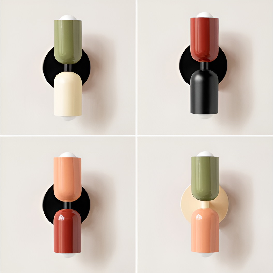 Farbe Wabi Duo- Minimalistisch Moderne LED-Doppelkopf-Leuchten - Lampe