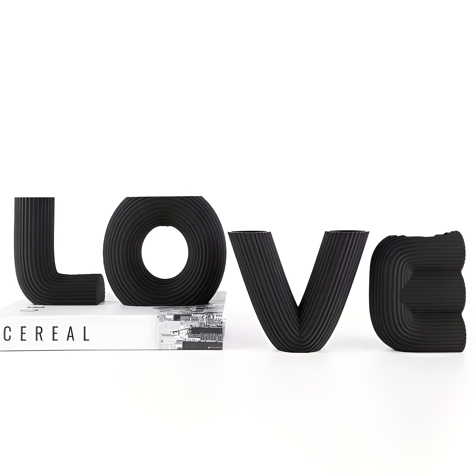 4er Set Deko-Figuren Liebe – Dekoratives Kunststoff-Design | Perfekt für Wohnraum Regal & Geschenk - Dekofigur