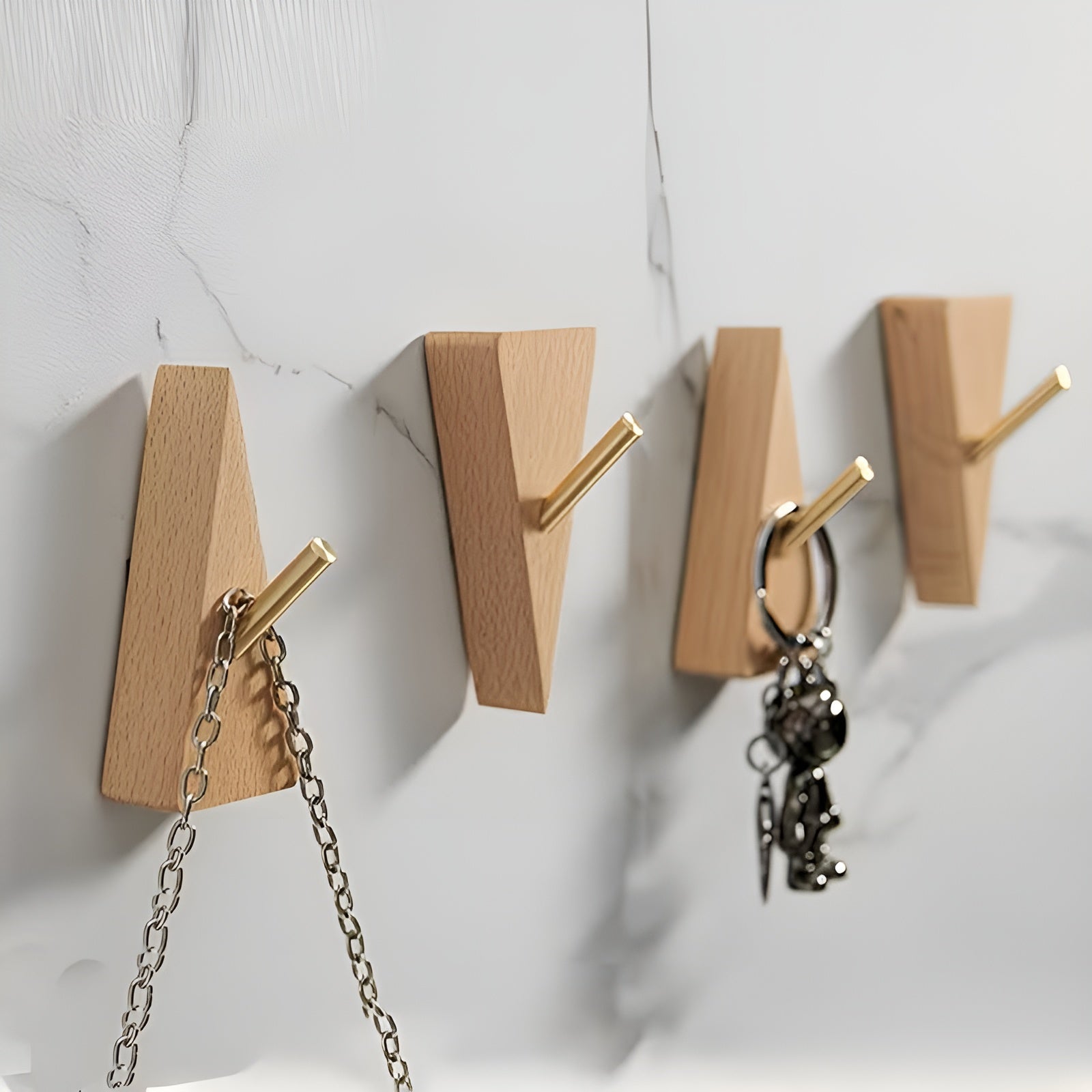 Wandhaken-Set (4 Stück) – Modernes Design im Nordischen Stil | Hochwertig & Dekorativ für Flur Bad und Schlafzimmer