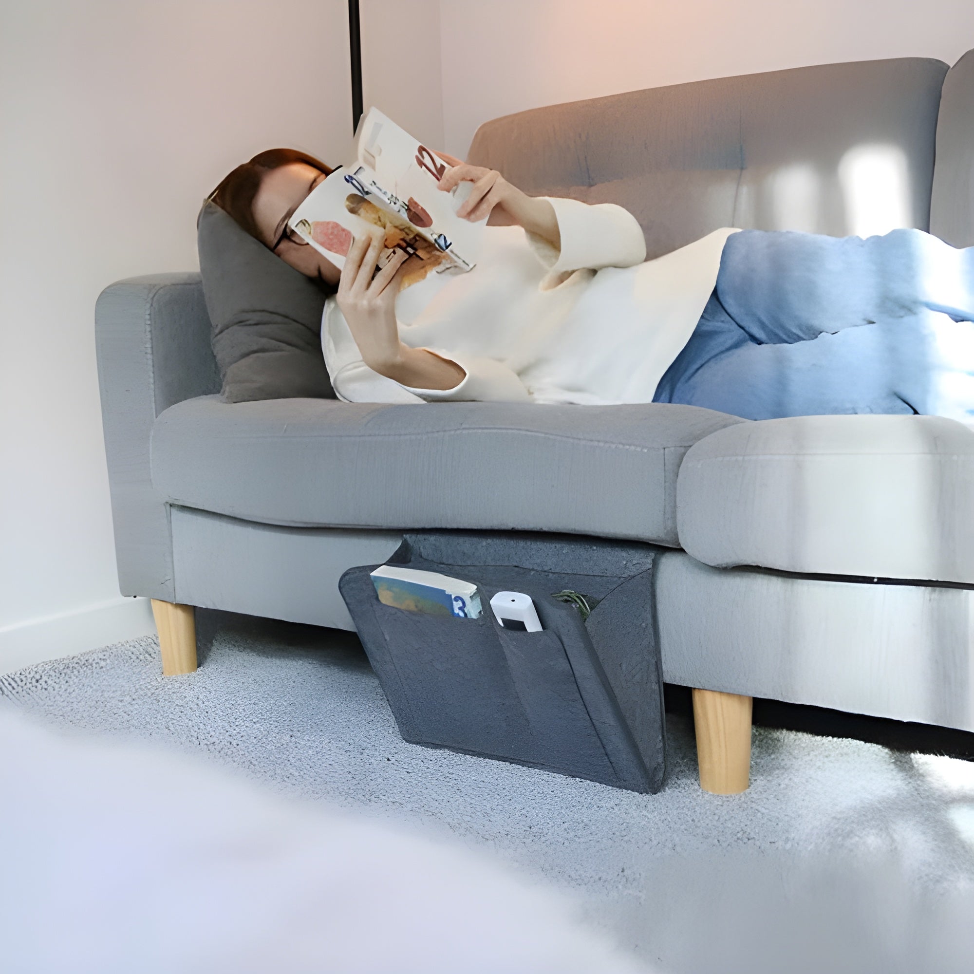 Filz Betttasche – Hängeorganizer für Bett Sofa und Schlafzimmerund Schlafzimmer - Aufbewahrungstasche