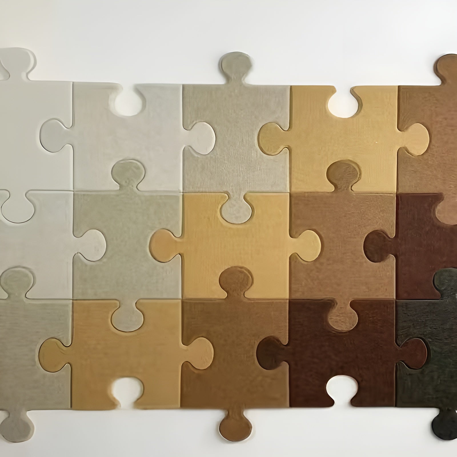 Filz Wandsticker Set (15 Stück) – Dekorative Puzzle-Wanddeko | Ideal für Wohnzimmer Schlafzimmer und TV-Wand - Wohnen