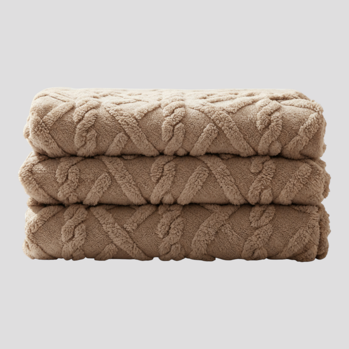 Fleecedecke aus Polyester – weich und warm für Sofa Bett und Reise - Braun / 70x100 cm - Decken und Plaids