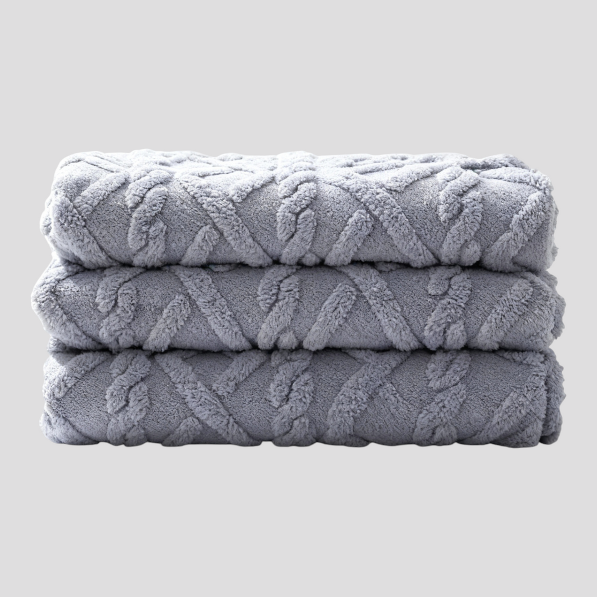 Fleecedecke aus Polyester – weich und warm für Sofa Bett und Reise - Grau / 70x100 cm - Decken und Plaids