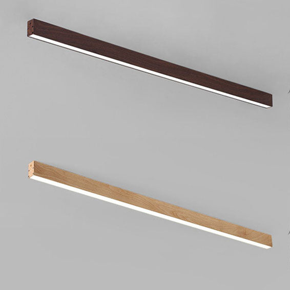 Flur-Deckenleuchte Holz länglich mit integrierter LED – 60 100 oder 120 cm - Deckenleuchten