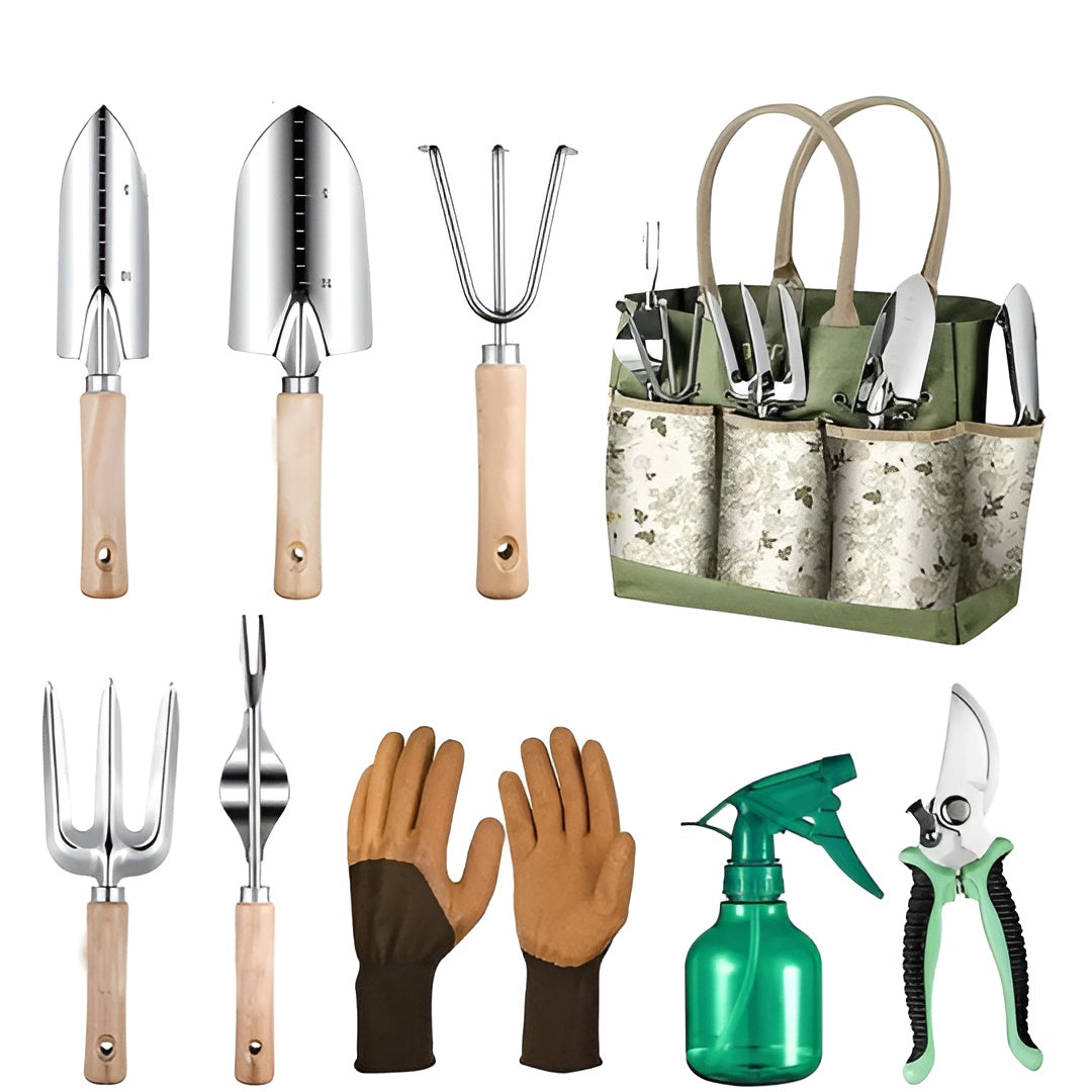 Gartenwerkzeug-Set – Robuste Gartengeräte für Pflanzenpflege Aussaat und Gartenarbeit - Gartengerät