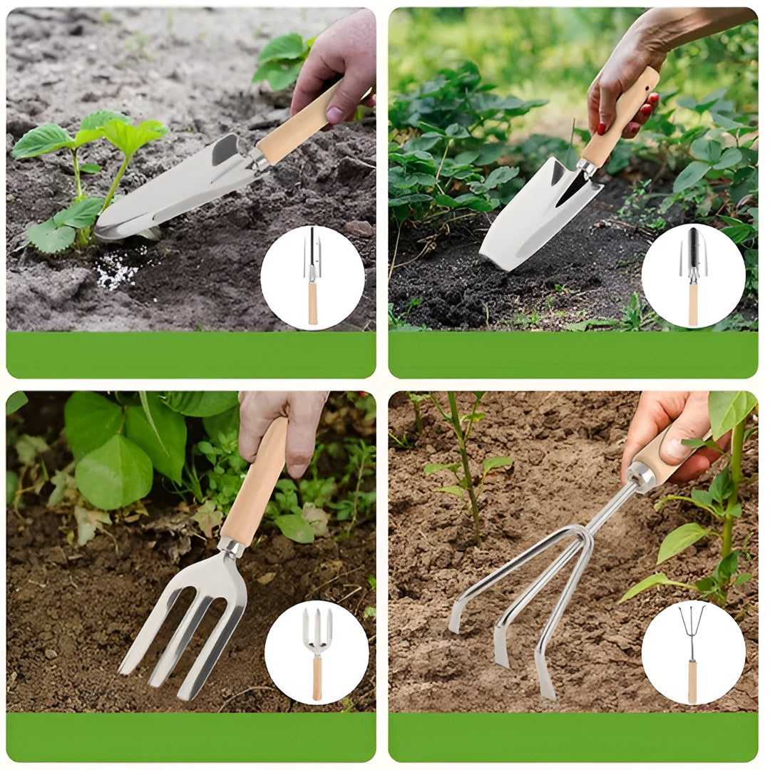 Gartenwerkzeug-Set – Robuste Gartengeräte für Pflanzenpflege Aussaat und Gartenarbeit - Gartengerät