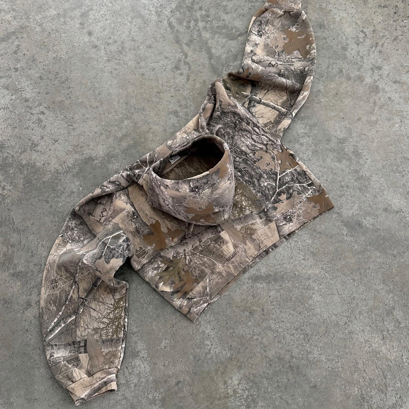 Gefütterter Fleece Camouflage Hoodie – Warm & Funktionell - Bekleidung & Accessoires > Oberbekleidung > Hoodies