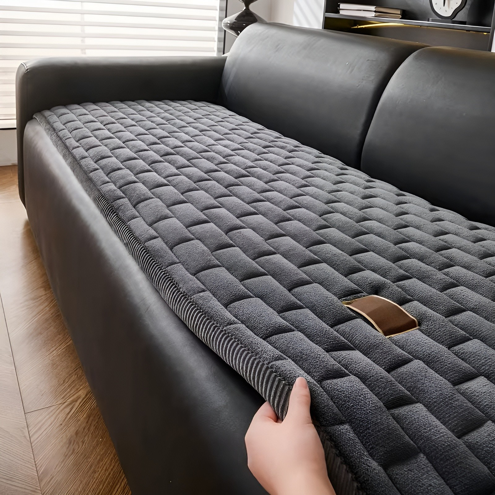 Gepolsterter Cord-Sofabezug – Weich Dick Gepolstert und Pflegeleicht | Für Einzel- und Ecksofas - Sofabezug