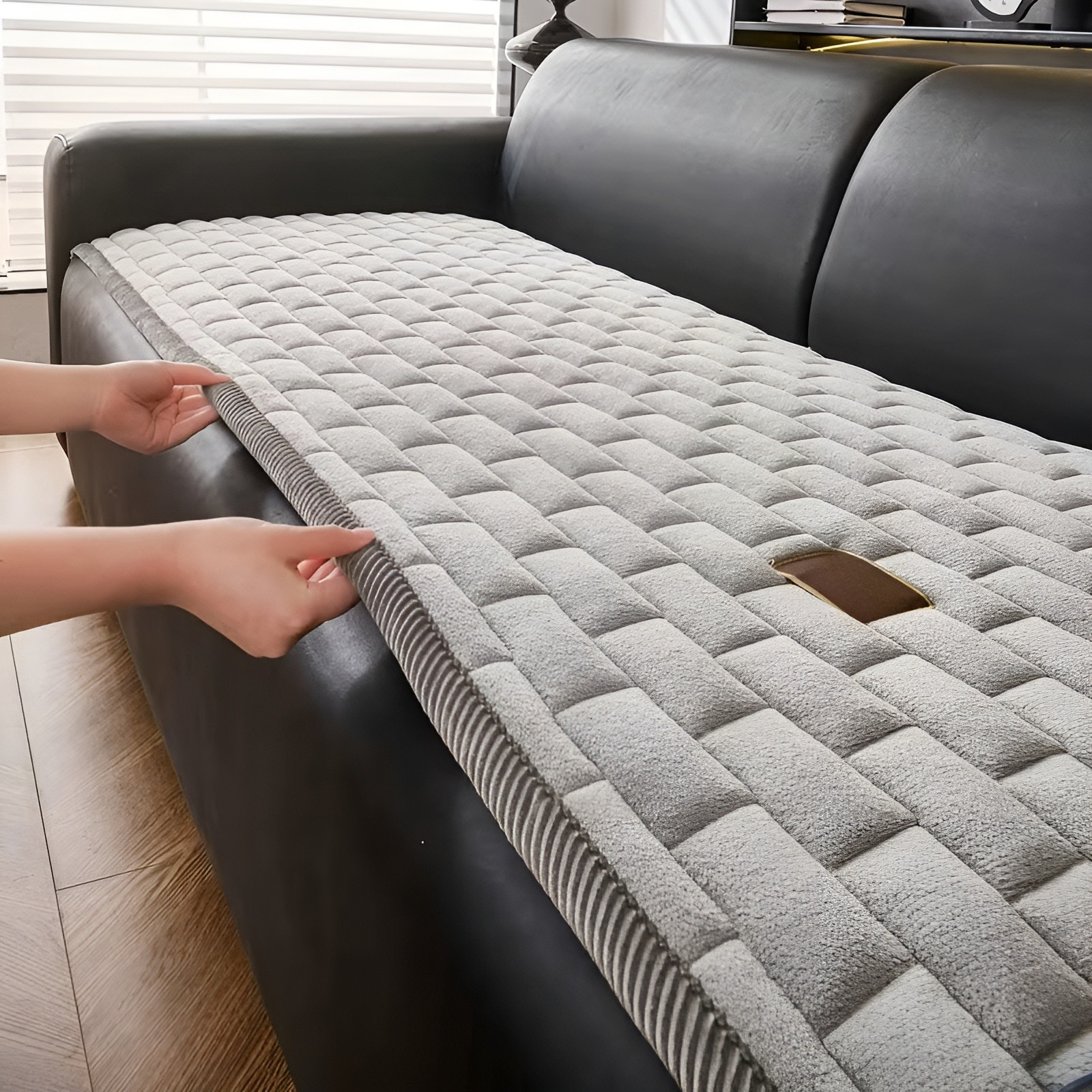 Gepolsterter Cord-Sofabezug – Weich Dick Gepolstert und Pflegeleicht | Für Einzel- und Ecksofas - Sofabezug