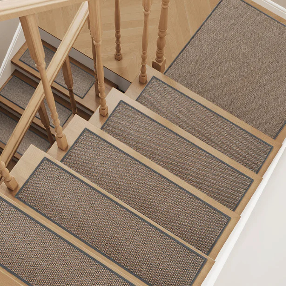 Gewebte rutschfeste Treppenstufen – Sicherer Halt und stilvolles Design für Ihr Zuhause - 8 x 30 (15 Stück) + 30 x 30