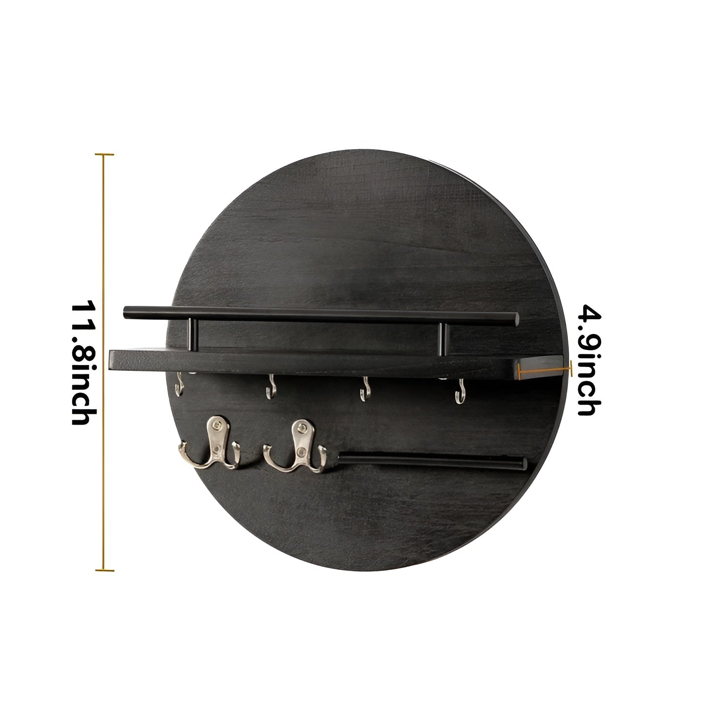 Wandgarderobe mit Ablage – Aus Holz & Metall | Perfekt für den Eingangsbereich