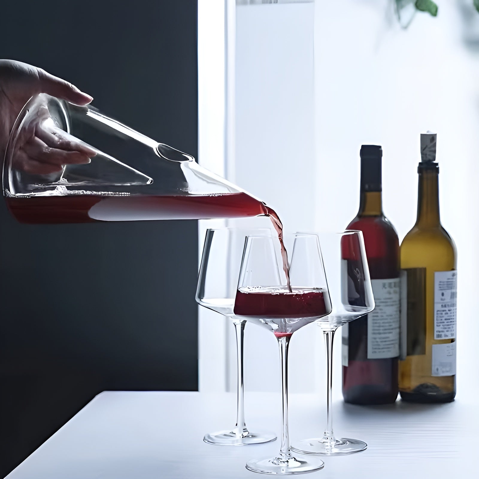 Glas-Weindekanter – Eleganter Weinbelüfter für vollen Geschmack | Perfekt für Zuhause & Gäste - Wohnzubehör