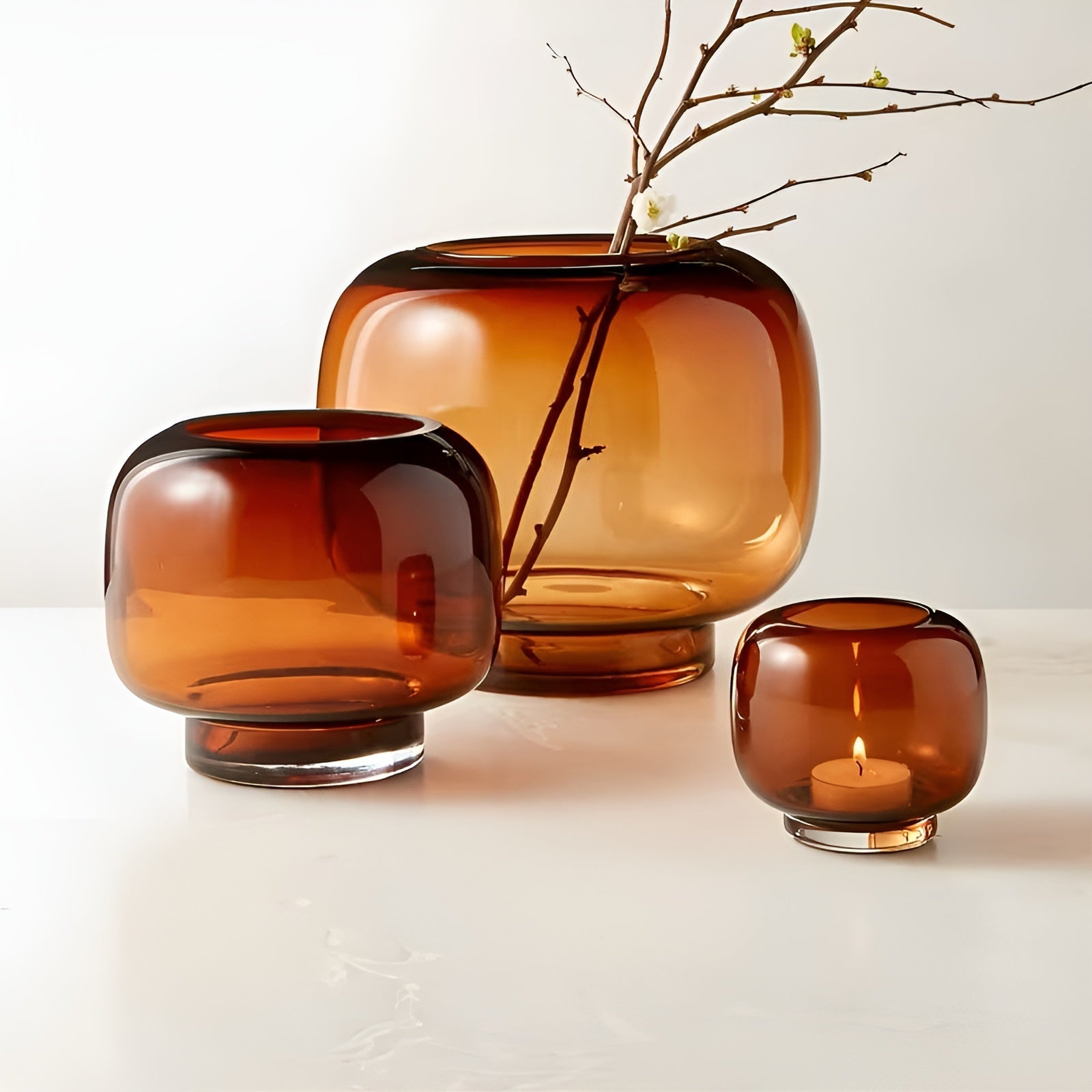 Glasvase Handgeblasen – Minimalistisch Und Dekorativ | Transparentes Design Für Blumen Hydroponik Und Moderne Wohnräume
