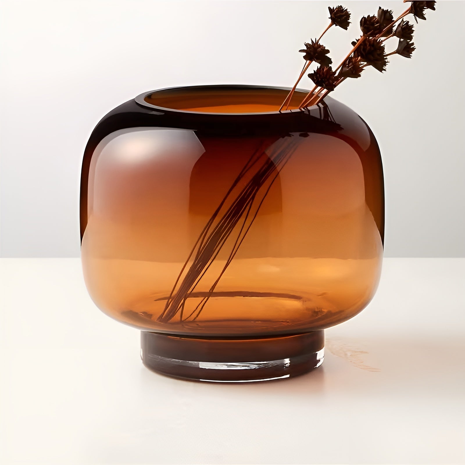Glasvase Handgeblasen – Minimalistisch Und Dekorativ | Transparentes Design Für Blumen Hydroponik Und Moderne Wohnräume