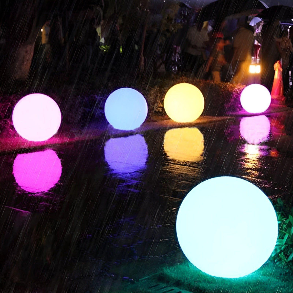 GlowBall Light - Wasserdichte Farbwechselnde LED Gartenball-Lampe hi - Lampe