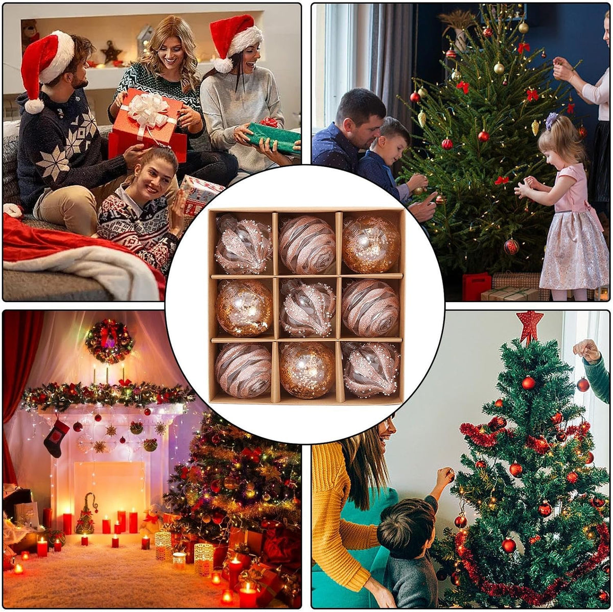 Goldene Weihnachtskugeln – Elegante und Glänzende Deko | Perfekt für Weihnachtsbaum & Festliche Dekoration - Saisonale