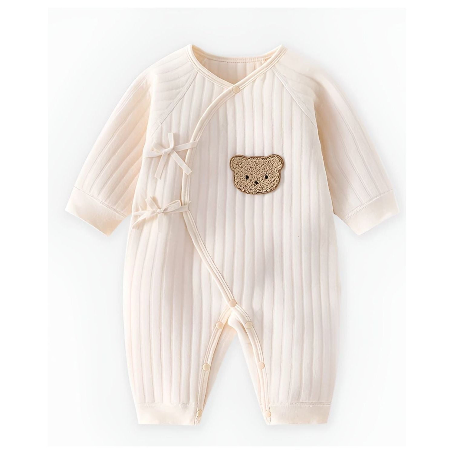 Gretel Jumpsuit - Kleinkind-Overall im Bärendesign für ganztägigen Komfort - Beige / 0-1 M（52） - Baby-Set