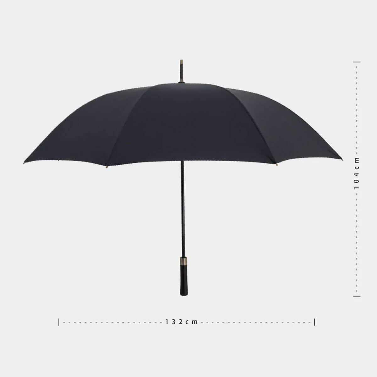 Großer Automatik-Regenschirm mit Holzgriff – 132 cm - Regenschirme