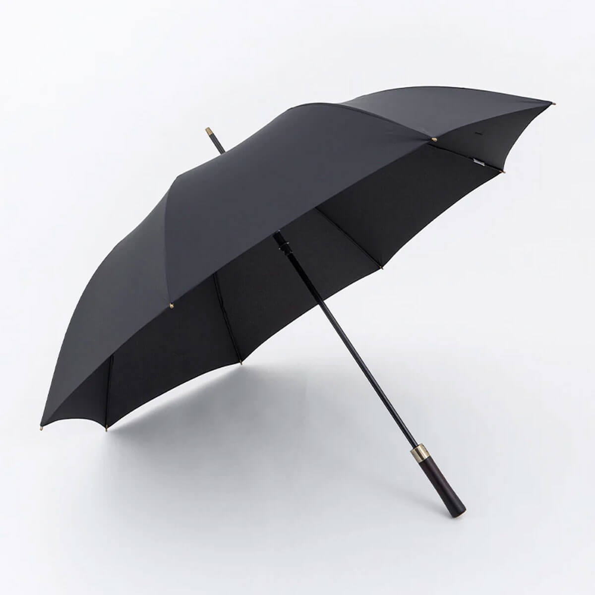 Großer Automatik-Regenschirm mit Holzgriff – 132 cm - Regenschirme