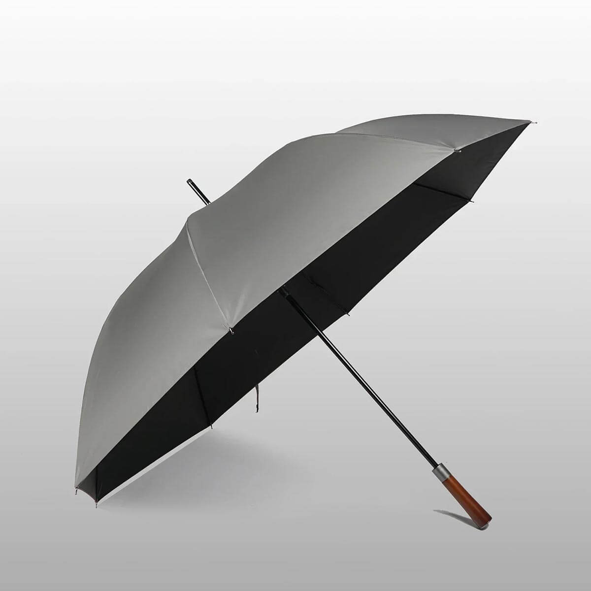 Großer Golfschirm mit Holzgriff – 122 cm sturmfest - Regenschirme