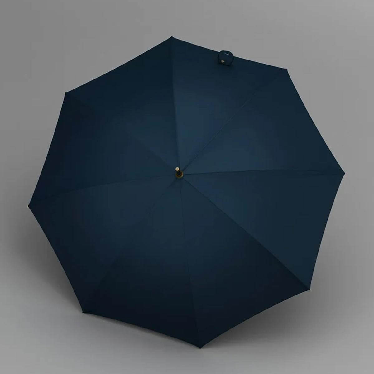 Großer marineblauer Regenschirm – 122 cm mit Holzgriff - Regenschirme