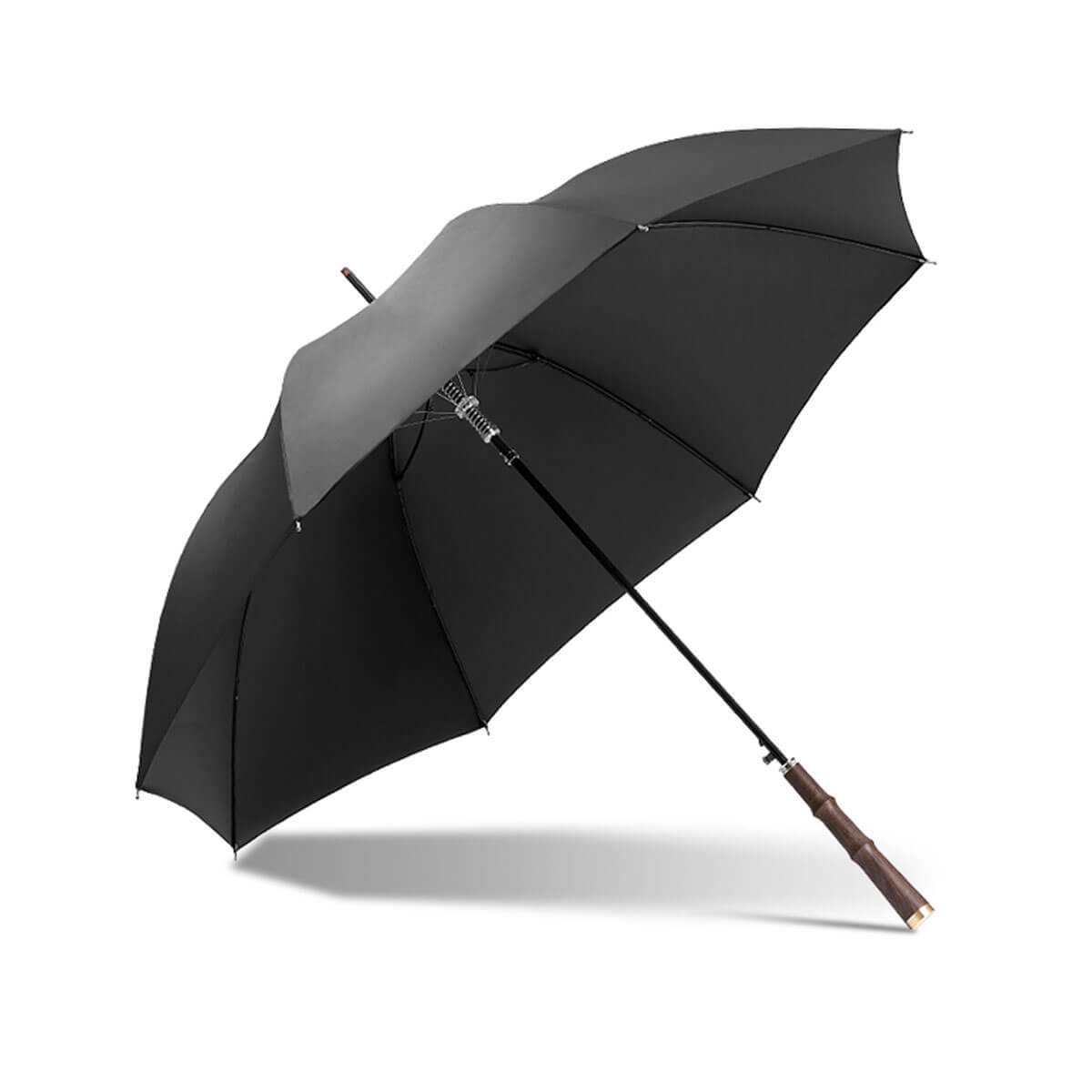 Großer Regenschirm mit Holzgriff – 122 cm Schirmdurchmesser - Regenschirme