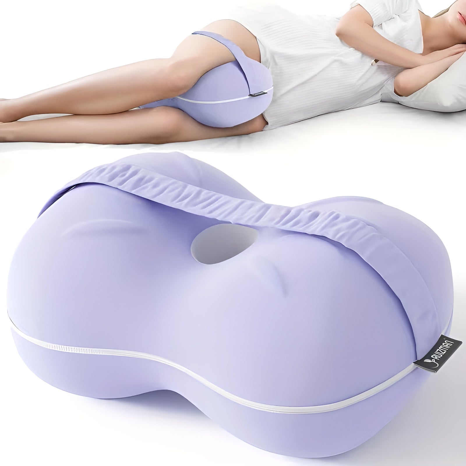 Großes Bein- & Körperkissen – Ergonomisch und Entlastend | Vielseitig für Schlaf und Entspannung - Lila - Kissen
