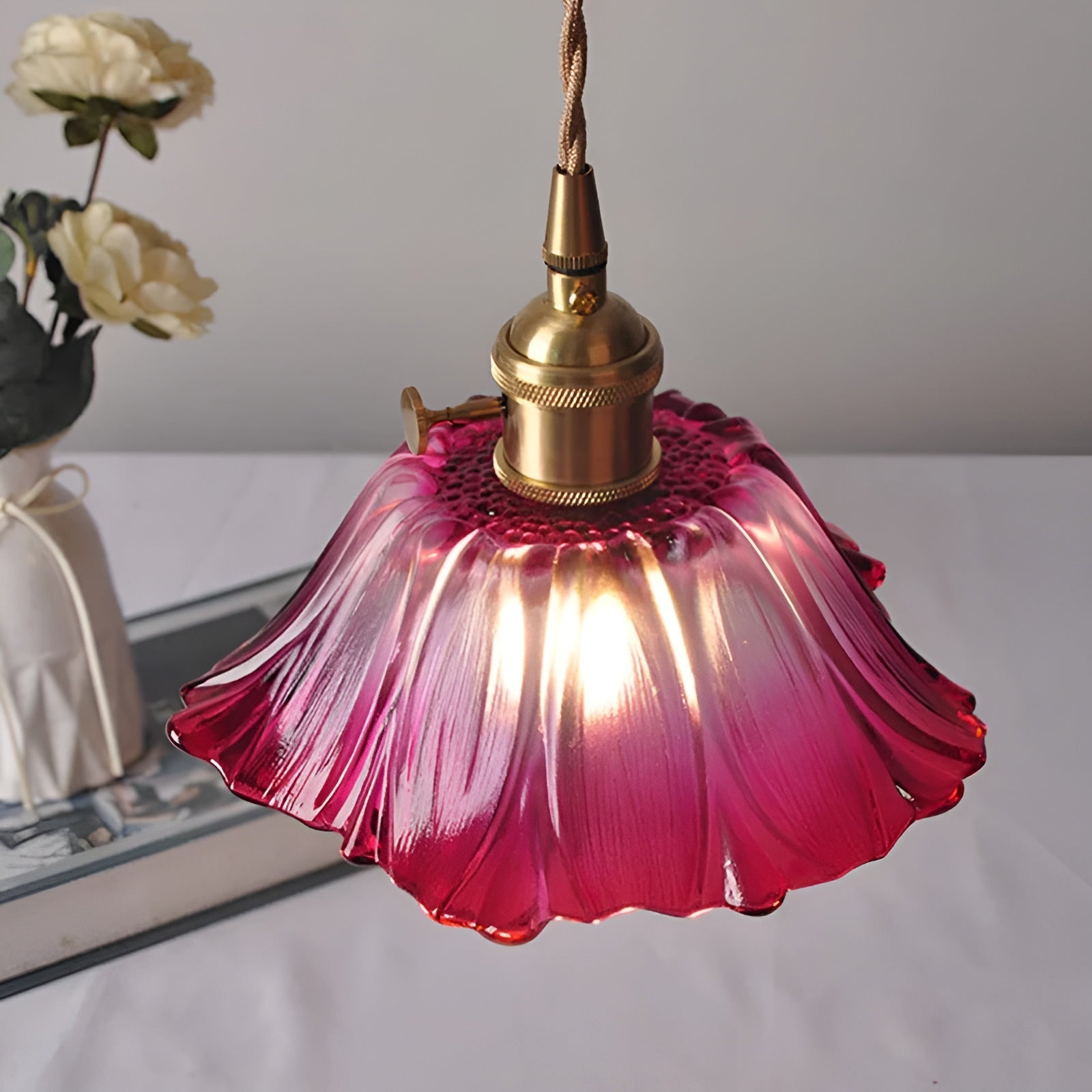 Hängelampe mit Blumenmotiv – Warmes Licht & stilvolles Design | Für Ihr Zuhause - Pendelleuchte