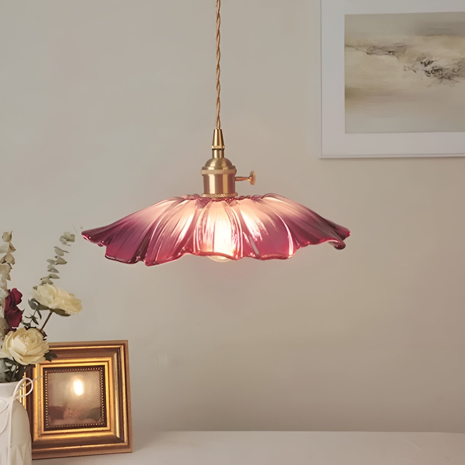 Hängelampe mit Blumenmotiv – Warmes Licht & stilvolles Design | Für Ihr Zuhause - Pendelleuchte