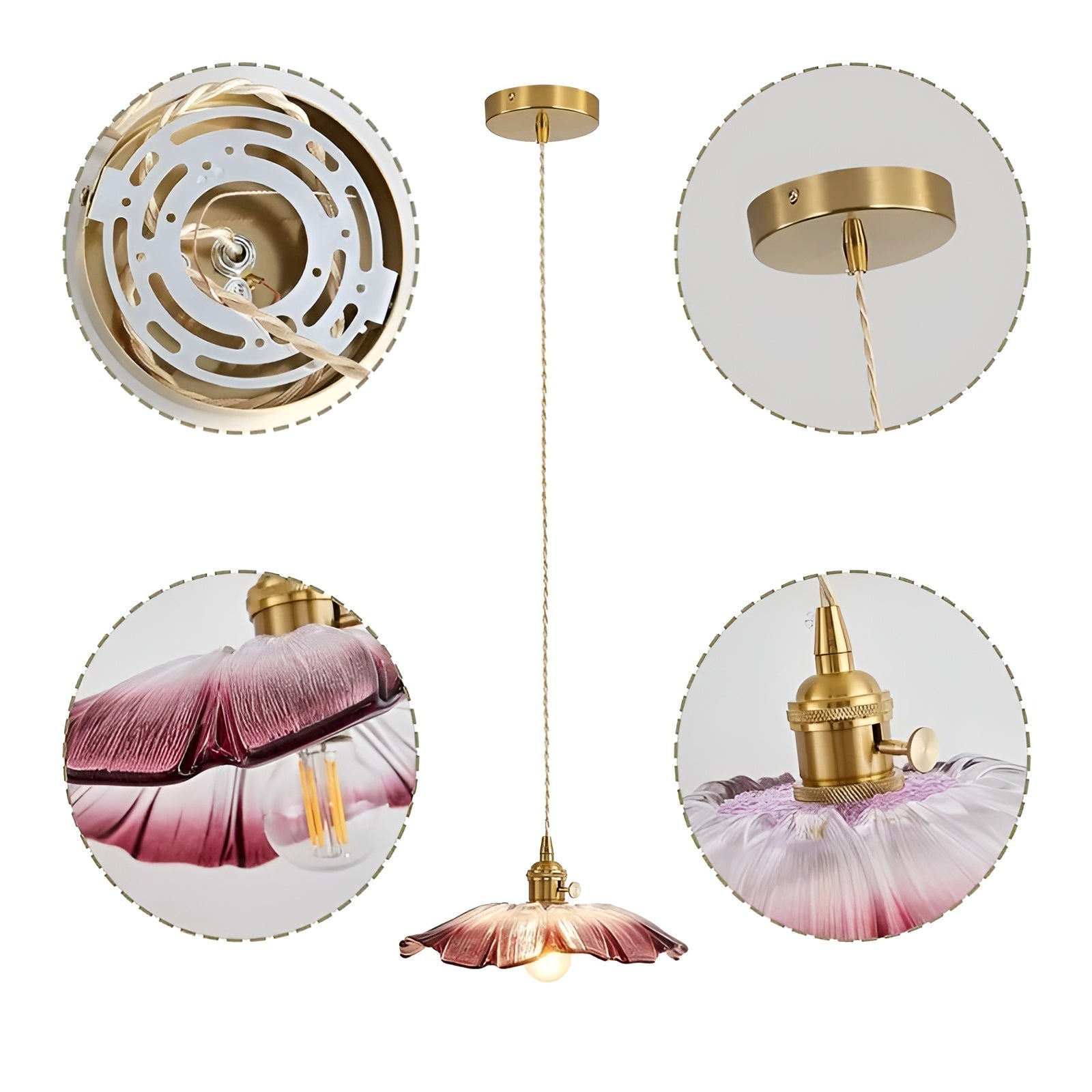 Hängelampe mit Blumenmotiv – Warmes Licht & stilvolles Design | Für Ihr Zuhause - Pendelleuchte