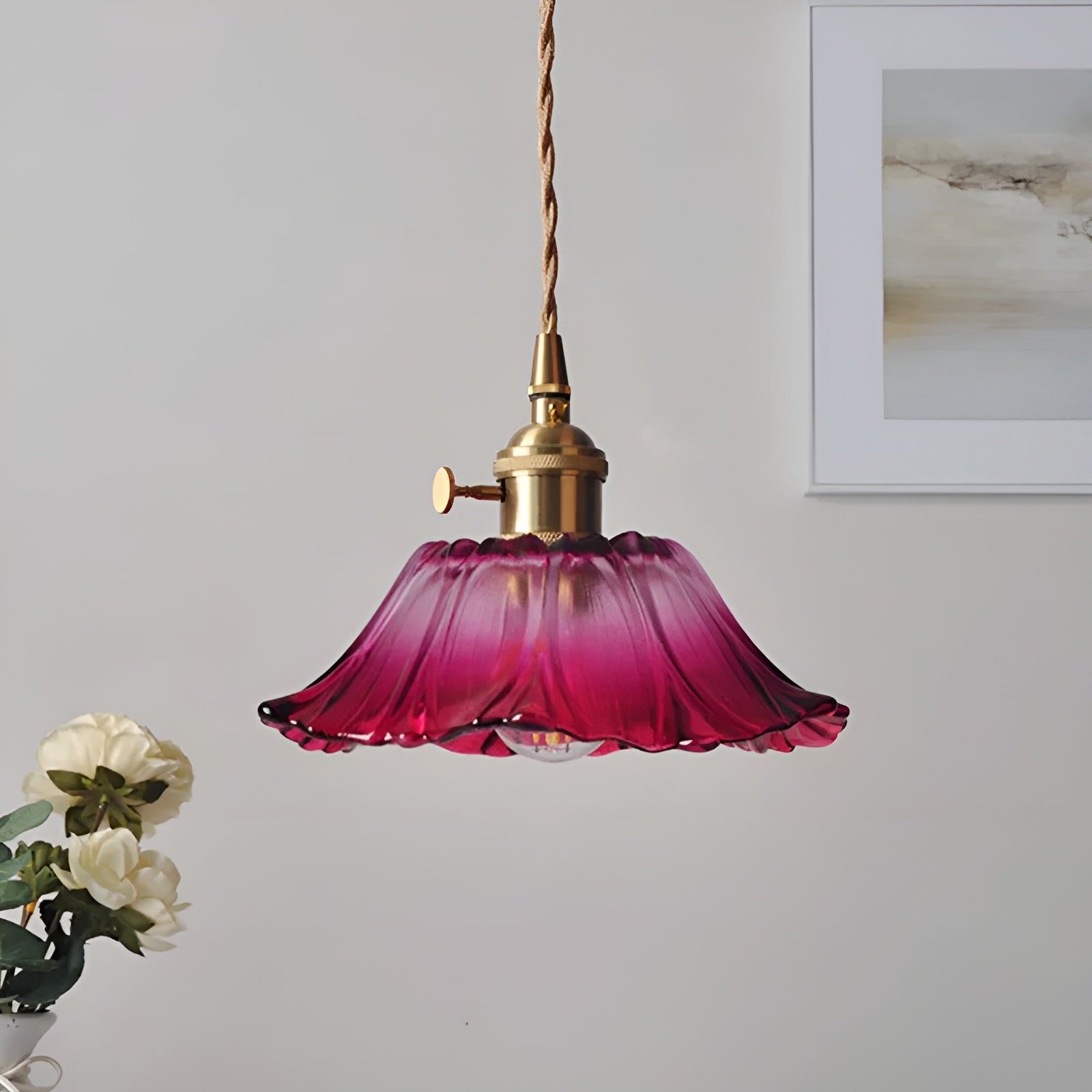 Hängelampe mit Blumenmotiv – Warmes Licht & stilvolles Design | Für Ihr Zuhause - Pendelleuchte