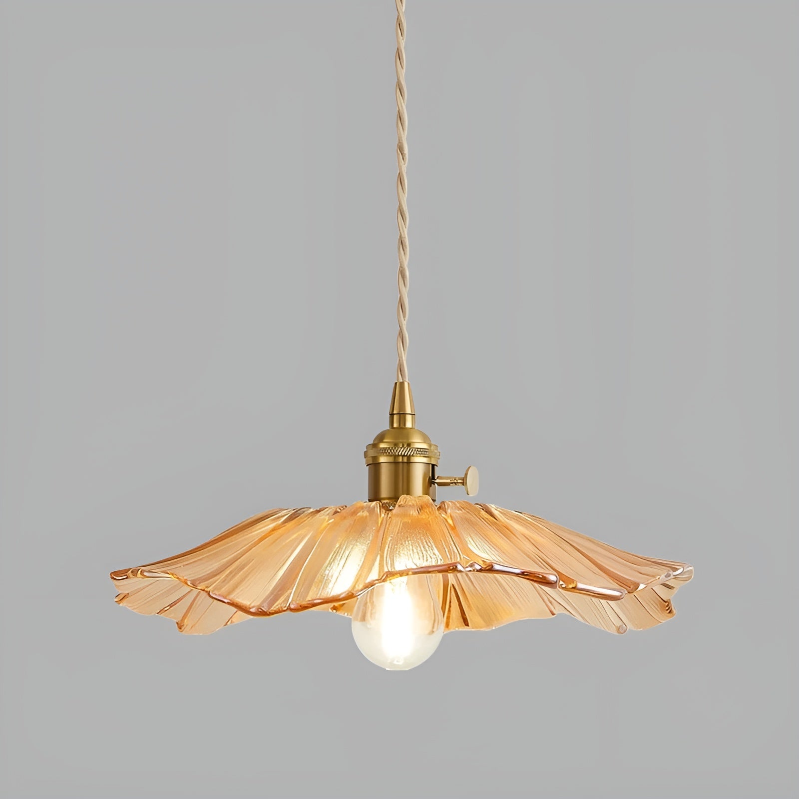 Hängelampe mit Blumenmotiv – Warmes Licht & stilvolles Design | Für Ihr Zuhause - Type A - D 28.5 x 13.5cm / Bernstein