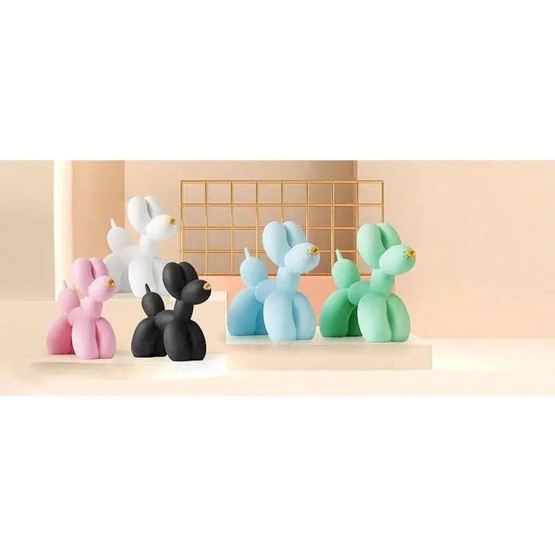 Haku - Ballonhundefigur mit goldener Schnauze - Skulptur