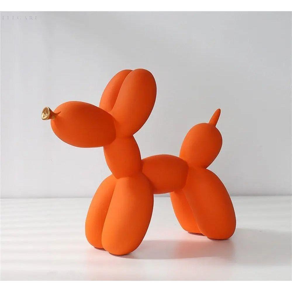 Haku - Ballonhundefigur mit goldener Schnauze - Skulptur