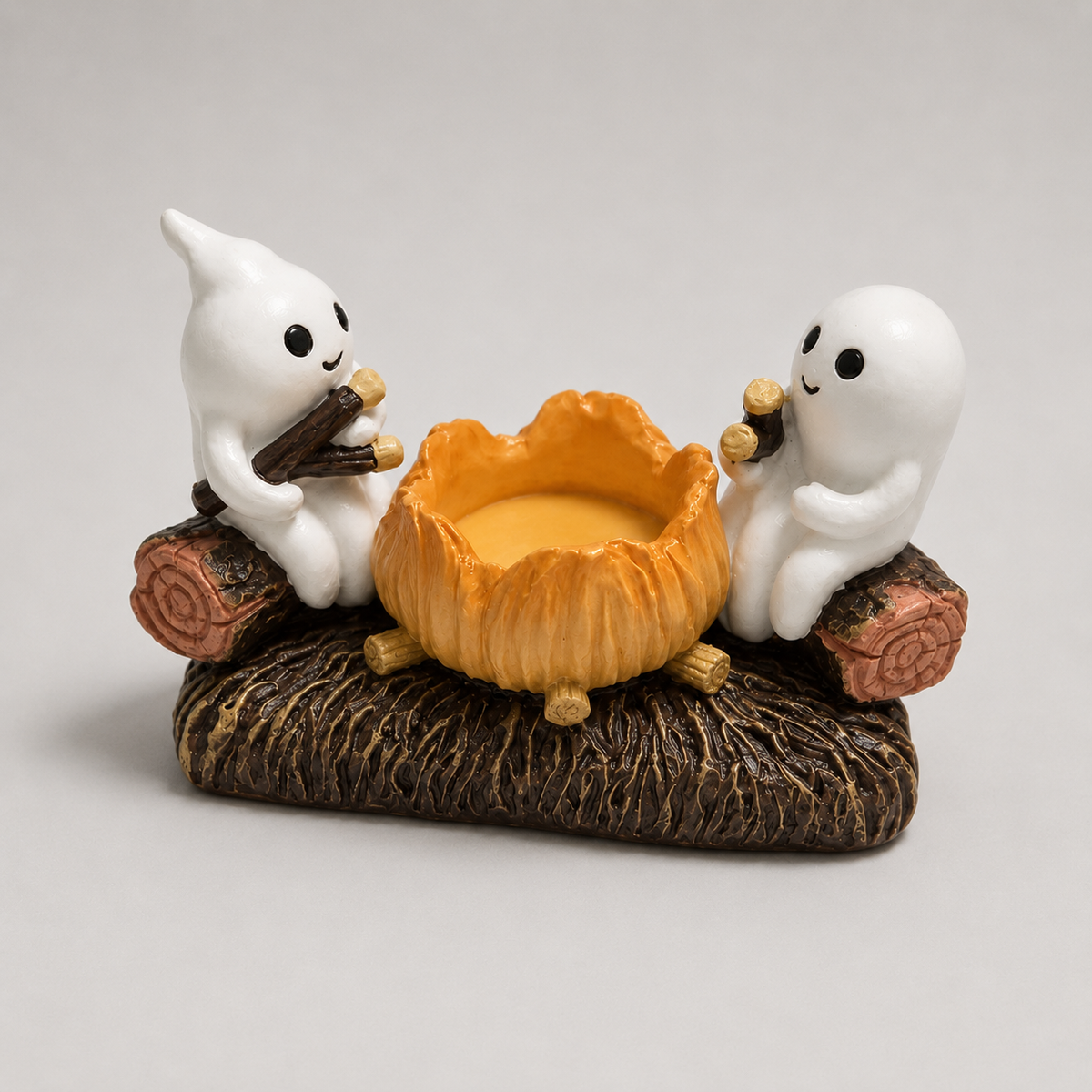 Halloween Kerzenhalter mit Geistern aus Harz – Herbstdeko - Standardausführung - Saisonale Dekoration – Halloween