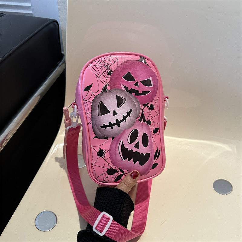 Halloween Umhängetasche Damen – Kompaktes Kürbis-Design - Geschenke – Saisonal – Halloween