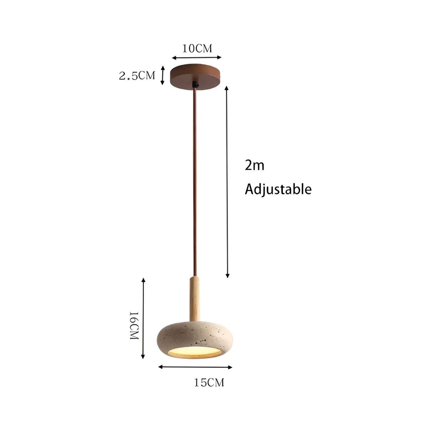 HaloStone Glow - LED Retro Stein Wabi Sabi Lampada da Soffitto Giapponese - Lampada da Soffitto