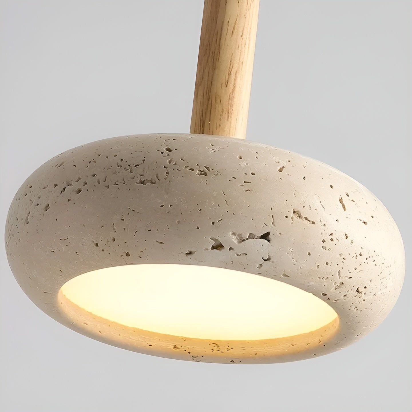 HaloStone Glow - LED Retro Stein Wabi Sabi Lampada da Soffitto Giapponese - Lampada da Soffitto