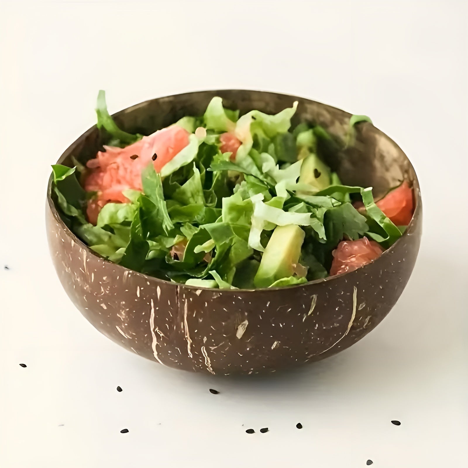 Handgefertigte Kokosnussschale – Natürlich und Nachhaltig | Ideal für Smoothie Bowls Salate und Frühstück - Schüsseln