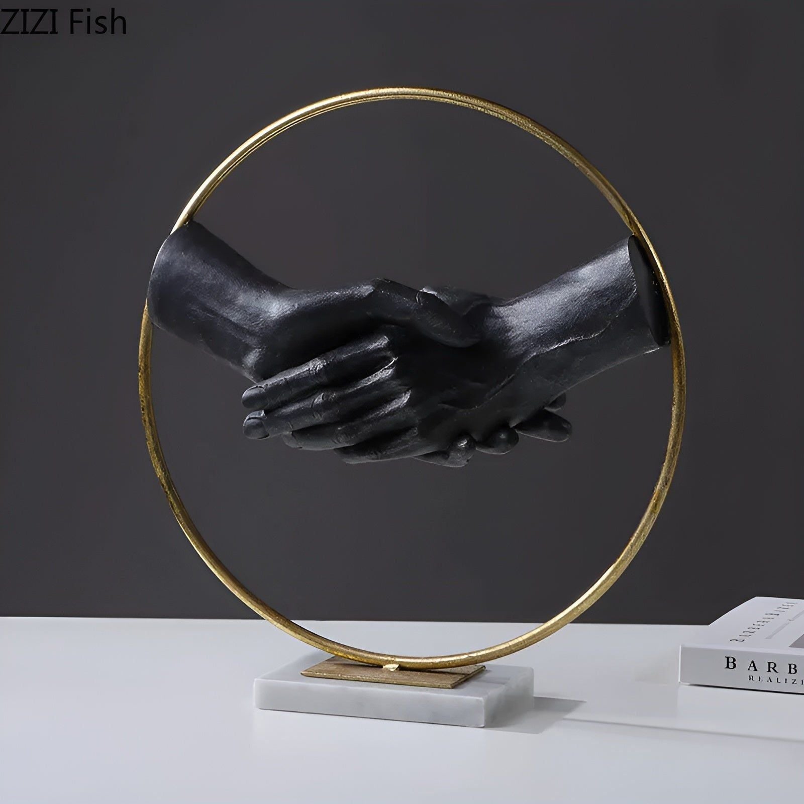 Handshake Decor - Kreative Shaking Hands Statue für Luxuriöse Dekoration - Händeschütteln - Skulptur