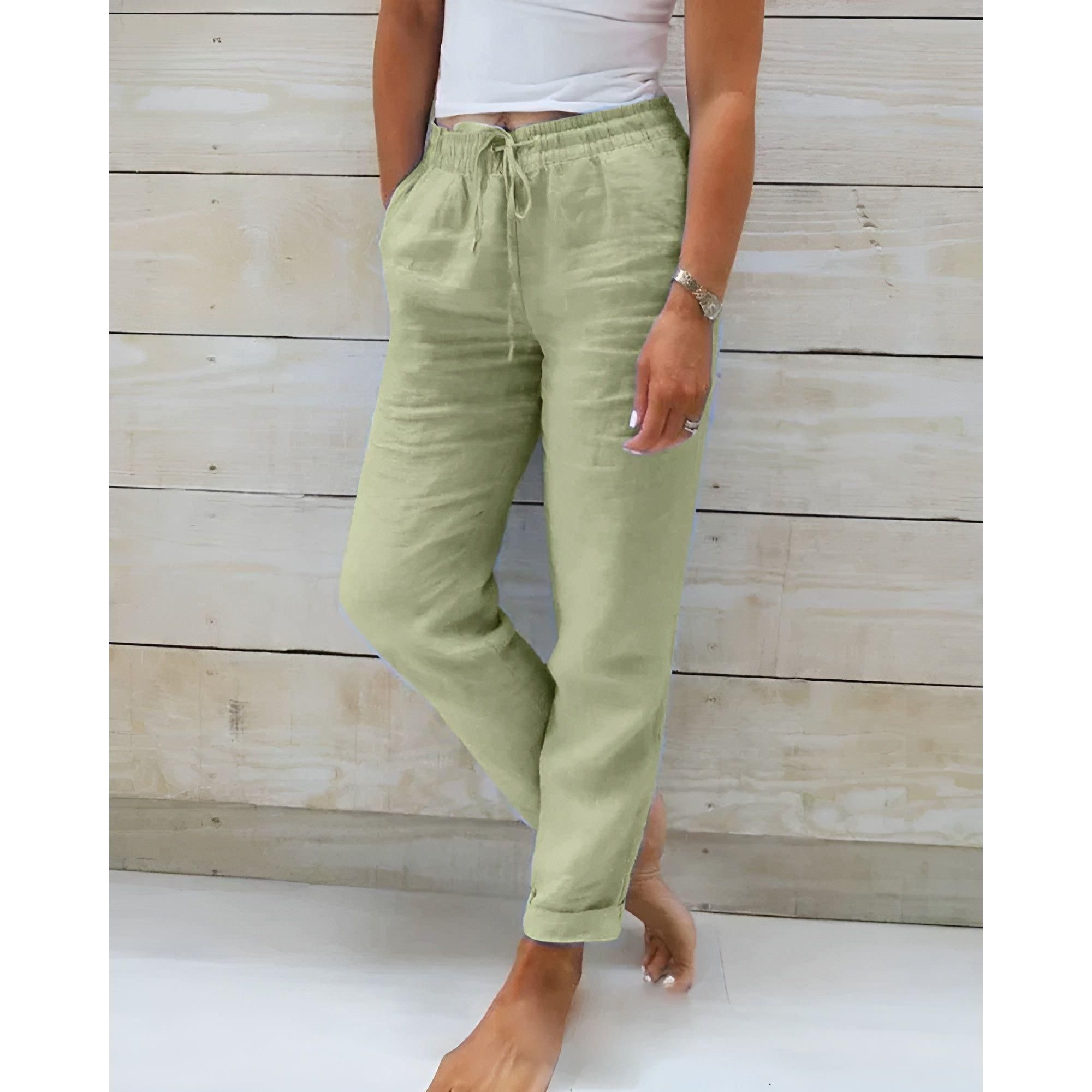 Hannah Pants - Lässige Sommerhosen für Damen - Grün / S - Wohnzubehör