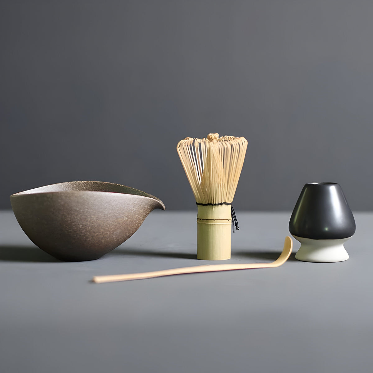 HarmonyMatcha Set – 4-teiliges Matcha-Tee-Set - Hellbraun - Matcha-Set