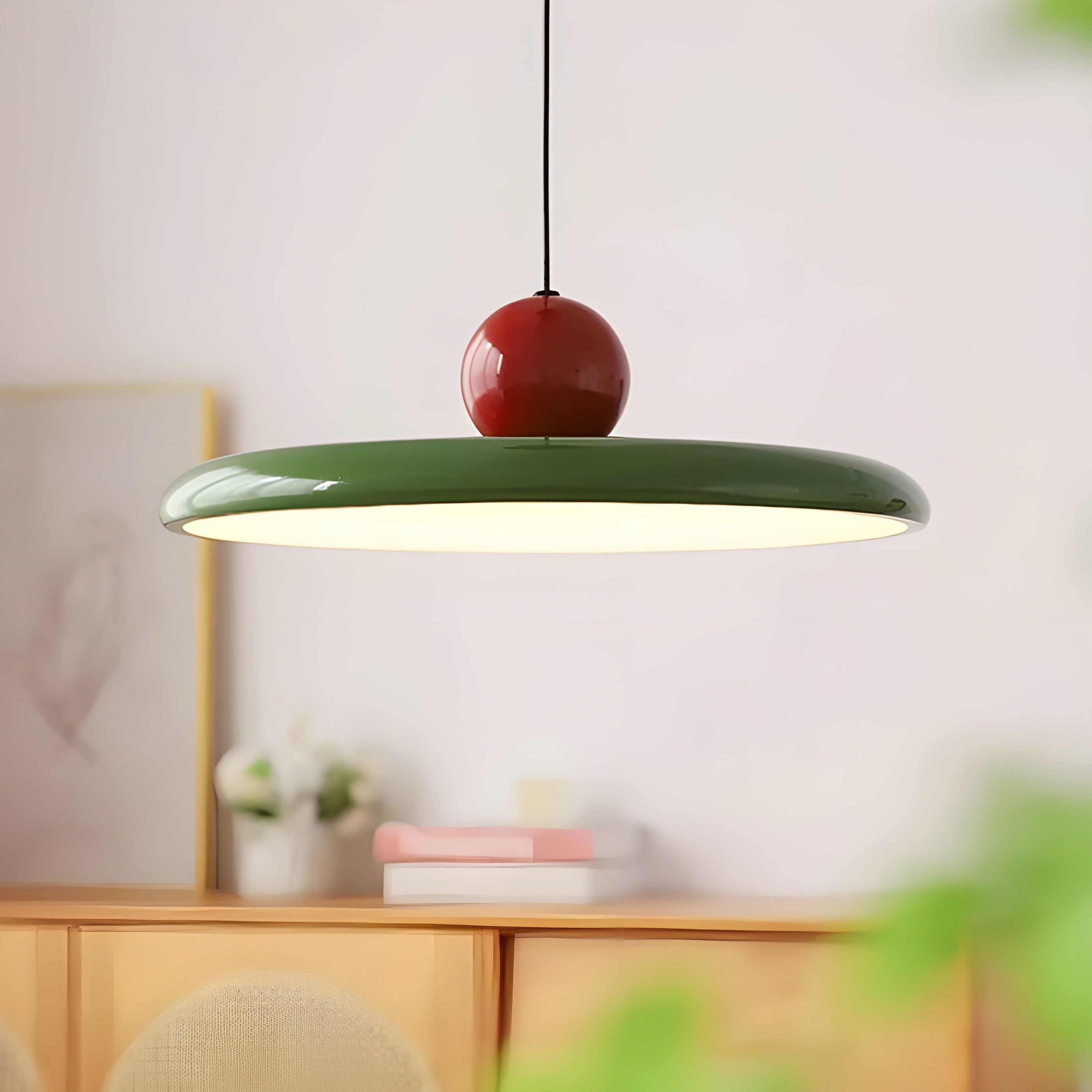 HavenHalo Light - Nordische LED-Glas-Pendelleuchte - Grün / 30cm - Pendelleuchte