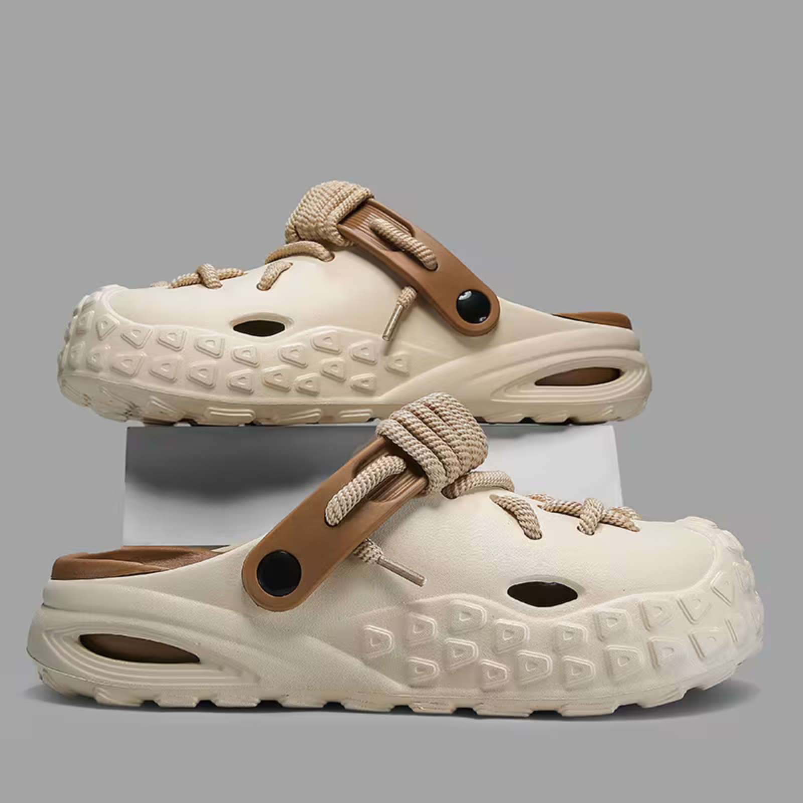 Herren Freizeitsandalen – Leichte Sommersandalen für Herren - 36-36.5 / Beige-Gelb - Hausschuhe