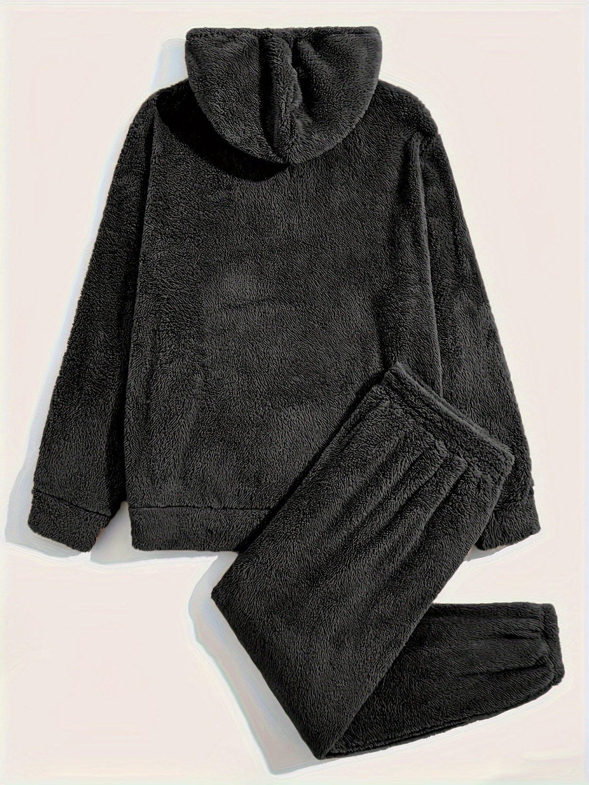 Herren Teddy-Fleece Pyjama Set – Warme 2-teilige Winterset - Herren-Pyjama-Set