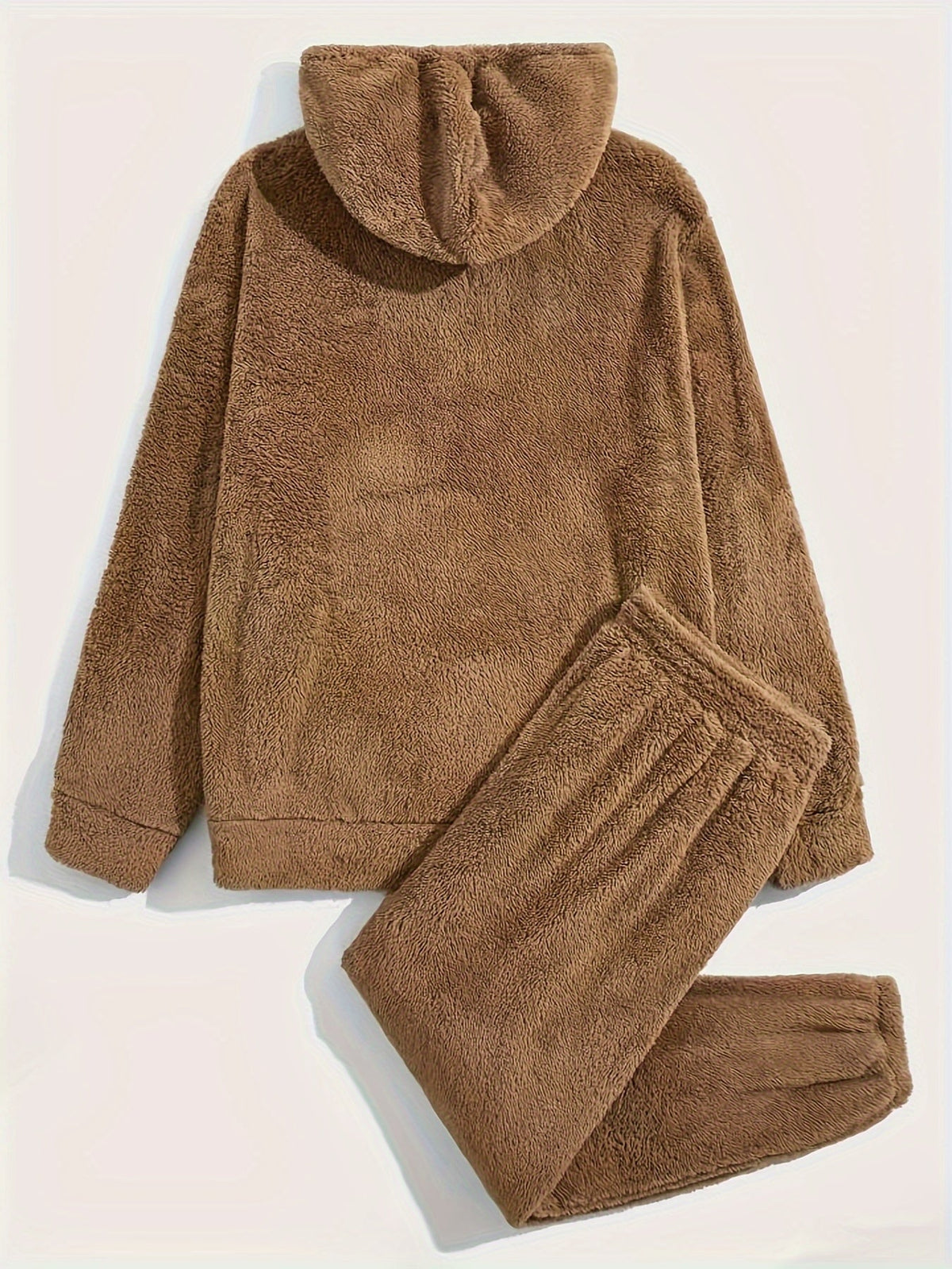 Herren Teddy-Fleece Pyjama Set – Warme 2-teilige Winterset - Herren-Pyjama-Set