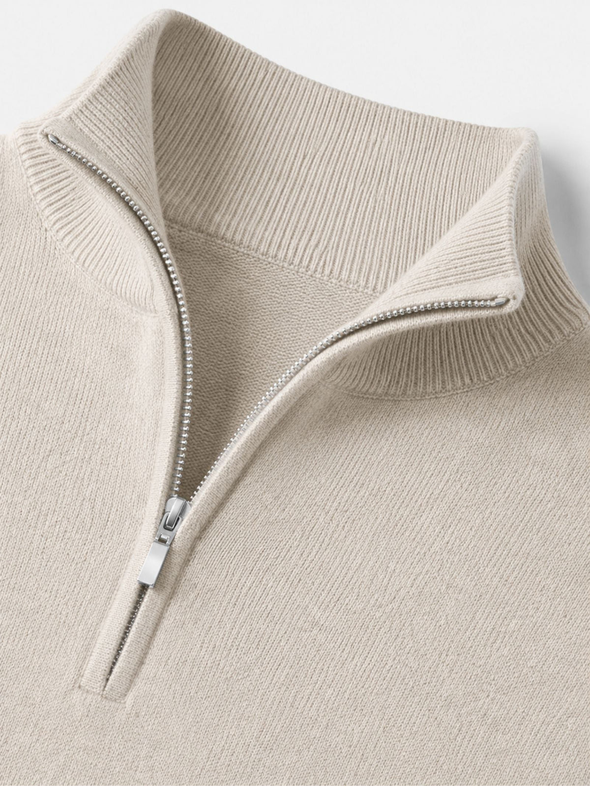 Herren Wollpullover mit Reißverschluss und Stehkragen - Bekleidung & Accessoires > Herrenoberbekleidung > Pullover &