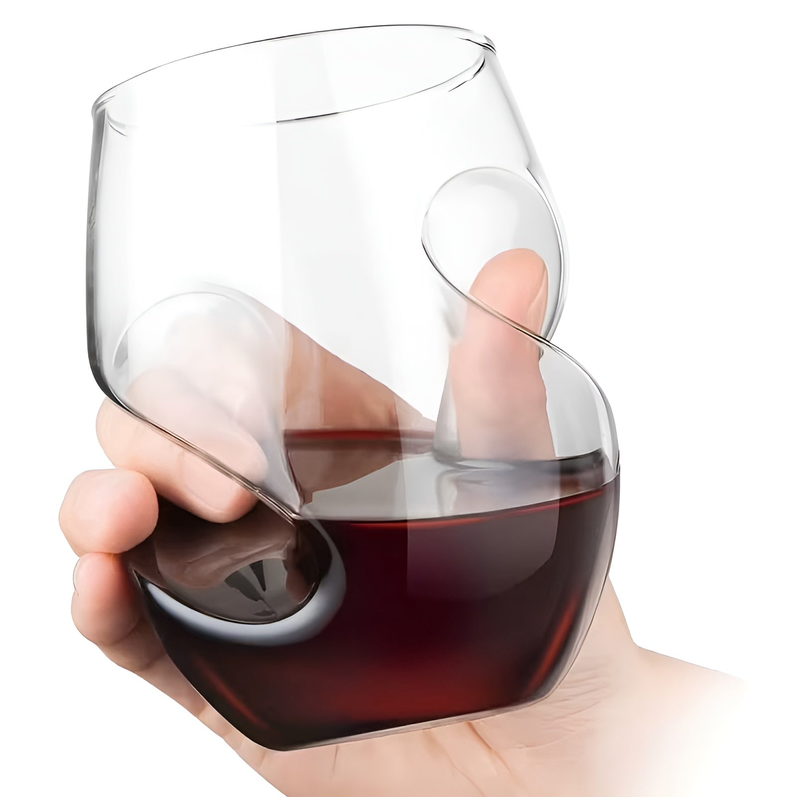 Hochwertiges Glas aus Borosilikat – Elegant geschwungen | Stilvoll für Wein und besondere Anlässe - Weinglas